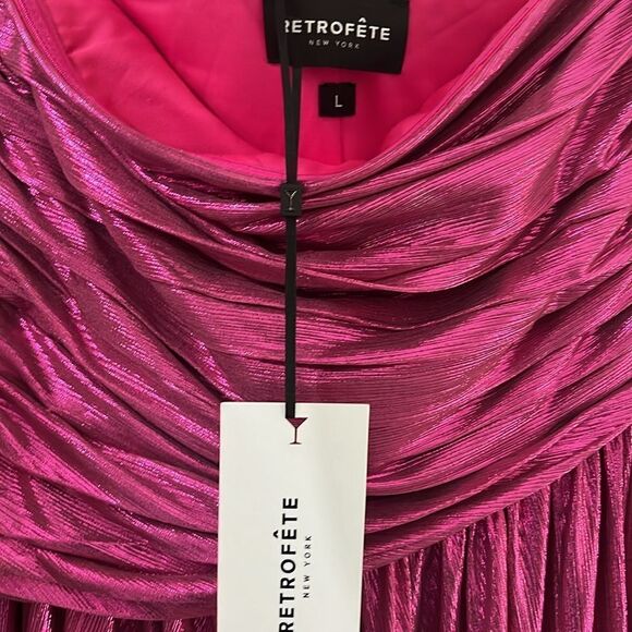 RETROFETE Jacie Dress in Hot Pink Large NWT $595 - Picture 11 of 12